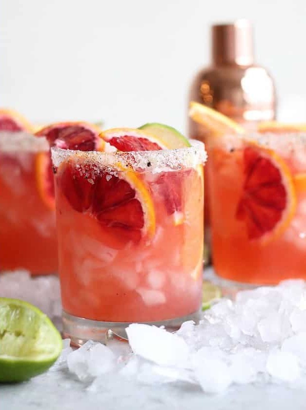 Winter Citrus Margaritas With Vanilla Bean Salty Sugar