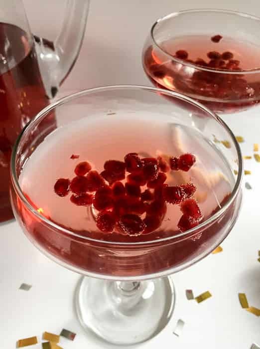 Pomegranate Champagne Cocktail