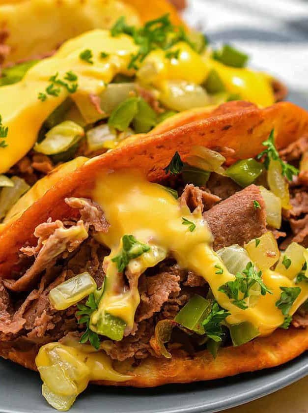 Philly Cheesesteak Tacos