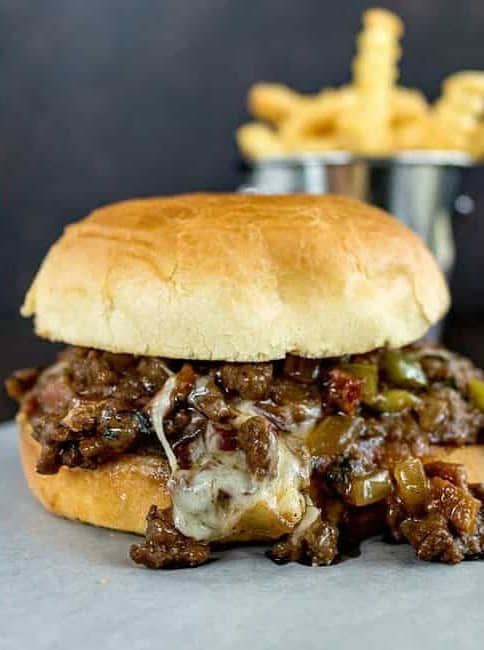 Venison Cheesesteak Sloppy Joes