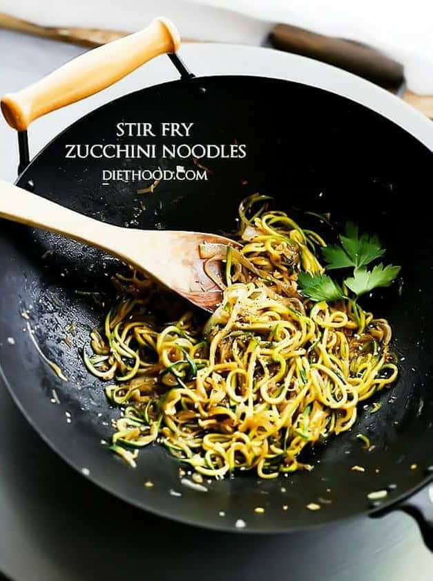 Stir Fry Zucchini Noodles