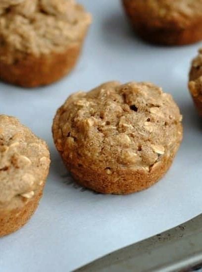 Oatmeal Banana Applesauce Muffins