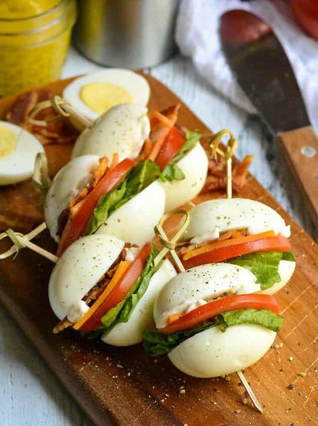 Hard Boiled Egg BLT Bites