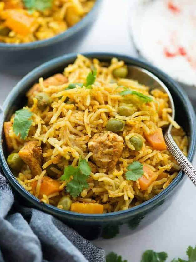 Instant Pot Curried Chicken and Rice