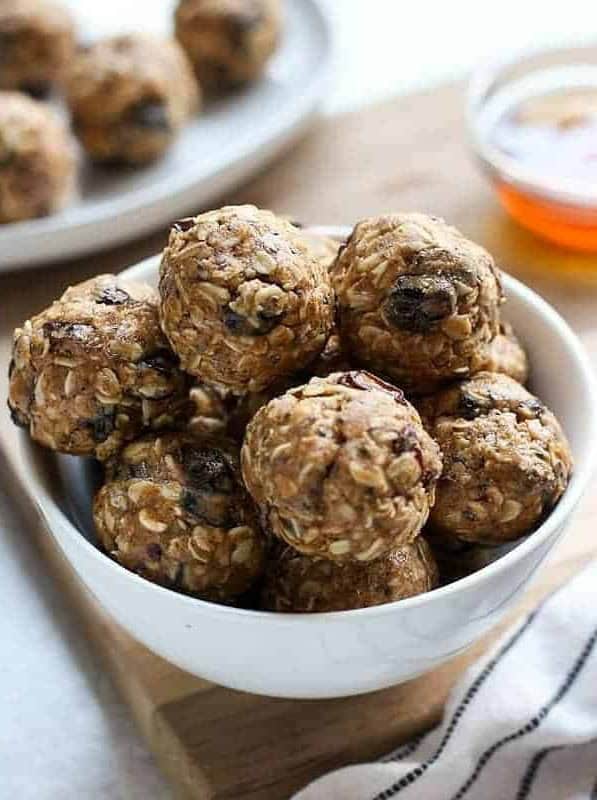 No Bake Almond Butter Energy Balls