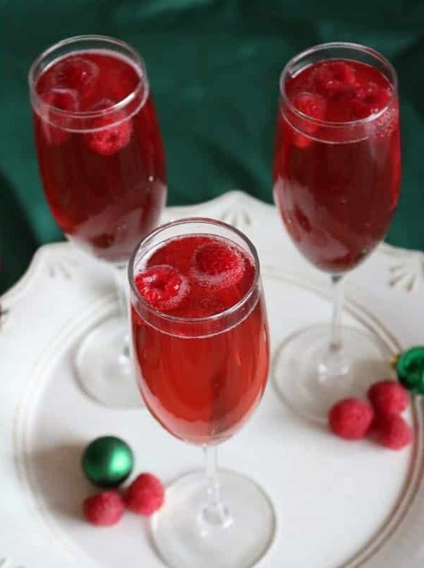 Vanilla Cranberry Mimosas