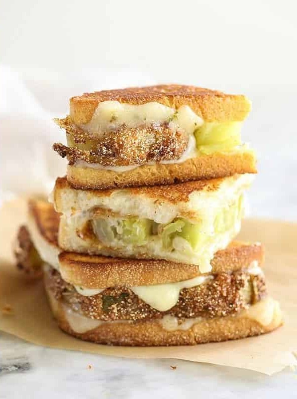 Fried Green Tomatoes Grilled Cheese Sandwich