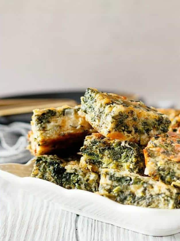 Easy Spinach Cheese Squares