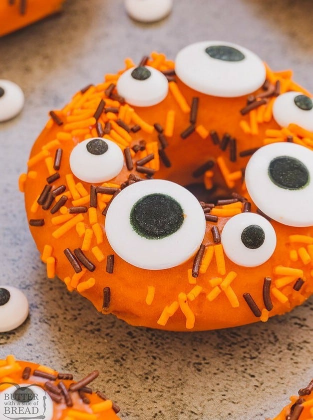 Baked Monster Halloween Donuts