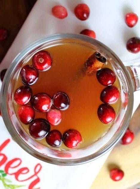 Warm Cranberry Apple Hard Cider