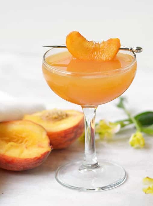 Fresh Peach Mezcal Cocktail