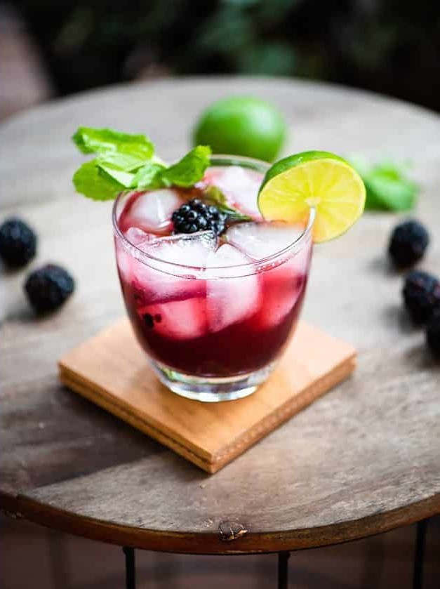 Blackberry Whiskey Smash