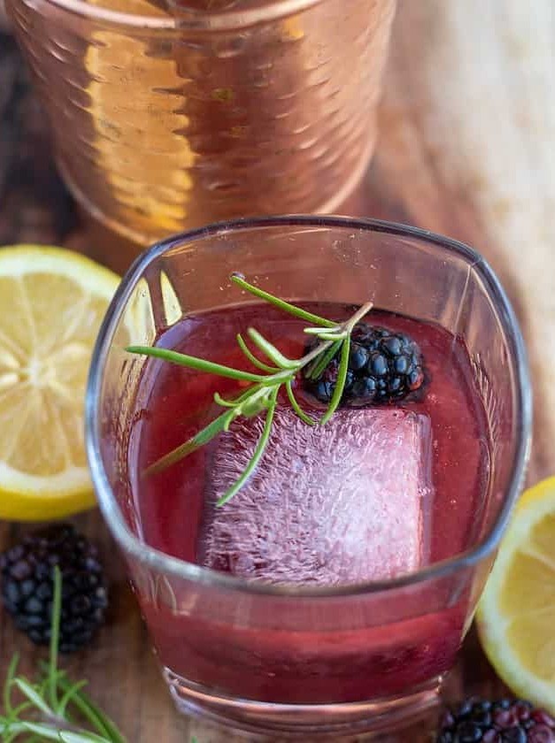 Blackberry Rosemary Whiskey Smash