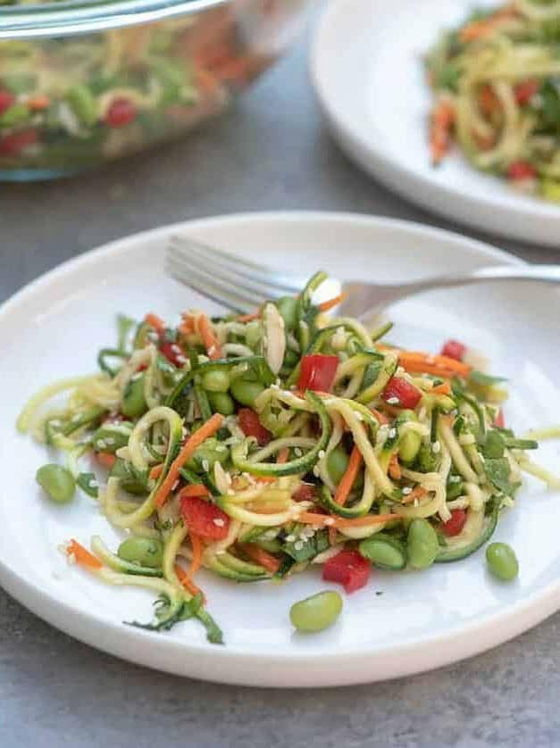 Asian Zucchini Noodle Salad