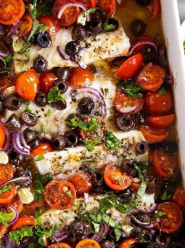 Mediterranean Baked Cod