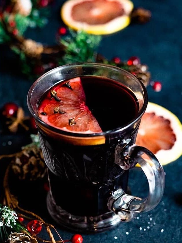 Ruby Red Grapefruit Mulled Wine