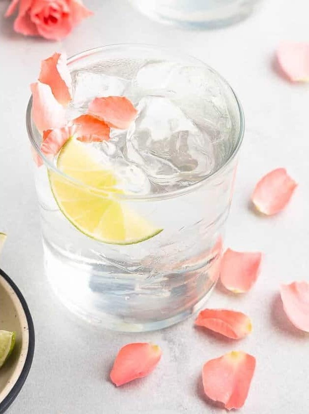 Rose Water Gin & Tonic Cocktail