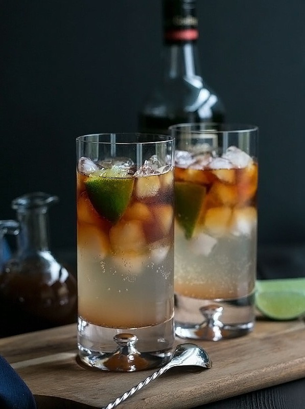 Dark and Stormy Cocktail