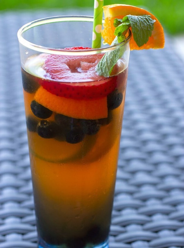 Sparkling Rainbow Tea Cocktail