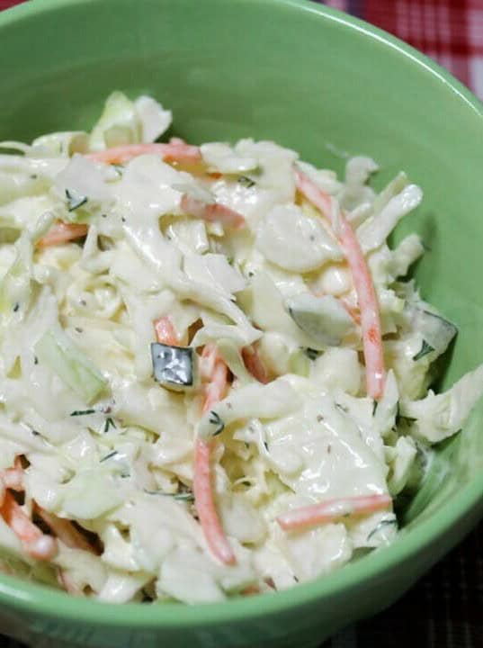 Keto Dill Pickle Coleslaw