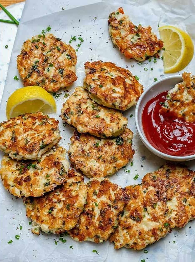 Cheesy Chicken Fritters