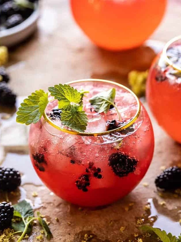 Blackberry Champagne Mule