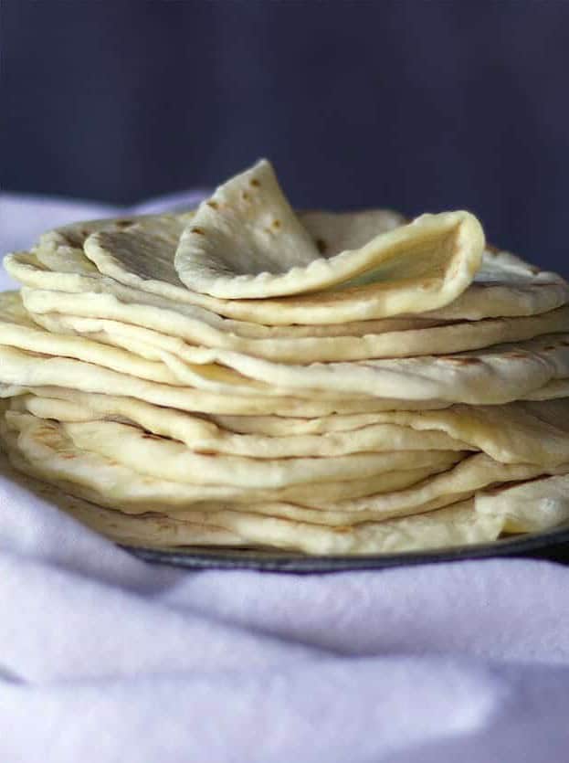 Soft Homemade Flour Tortillas