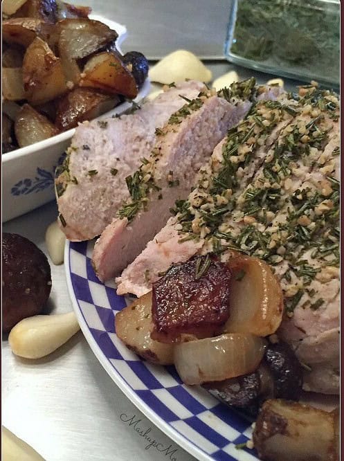 Garlic Rosemary Pork Roast & Potatoes