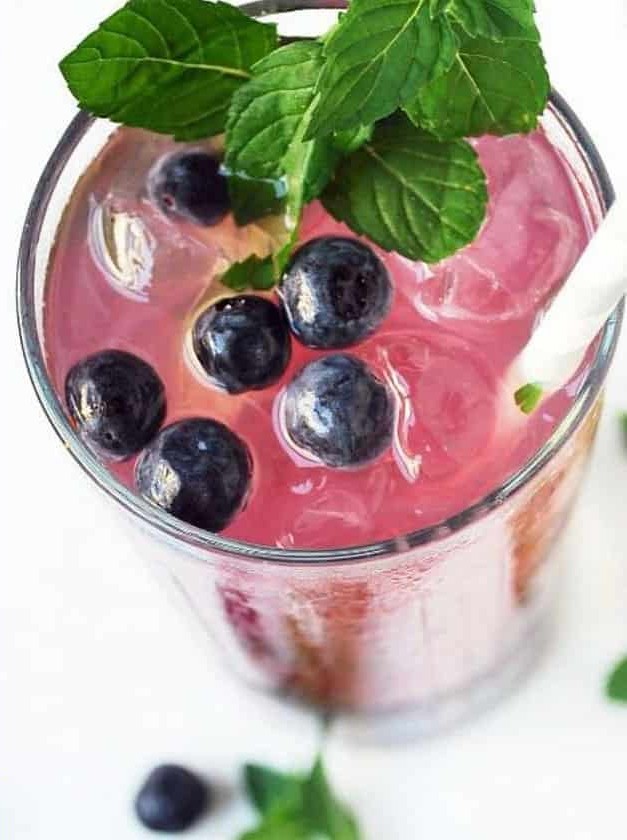 Blueberry Lavender Mojitos