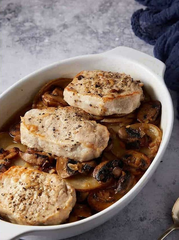 Oven Baked Pork Chops and Potato Casserole