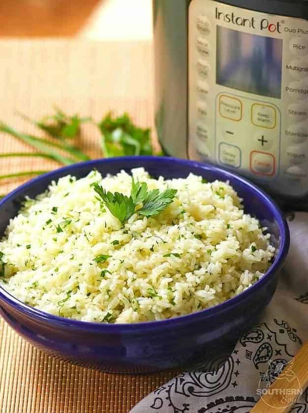 Instant Pot Garlic and Herb Rice