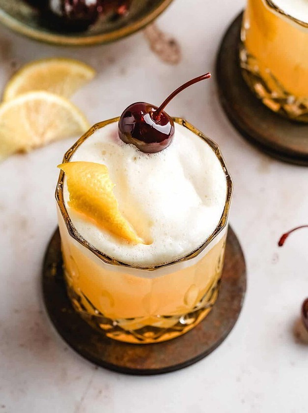 Shaken Whiskey Sour Cocktail