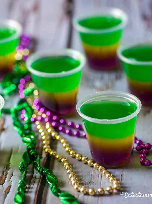 Mardi Gras Jello Shots