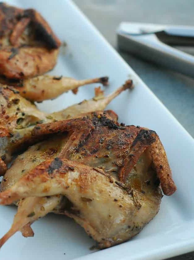 Rosemary Lemon Grilled Quail