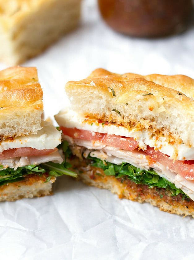 Turkey Mozzarella Focaccia Sandwich