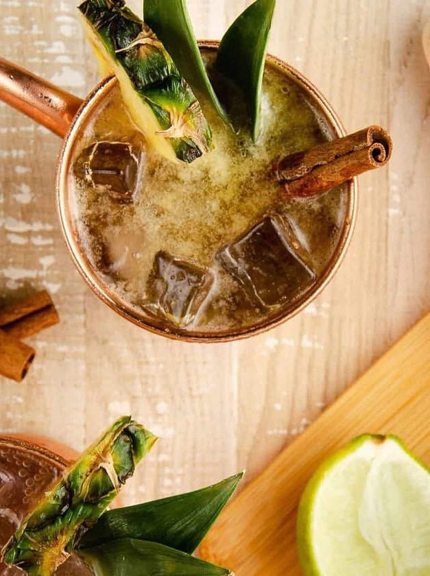 Spiced Pineapple Rum Moscow Mule