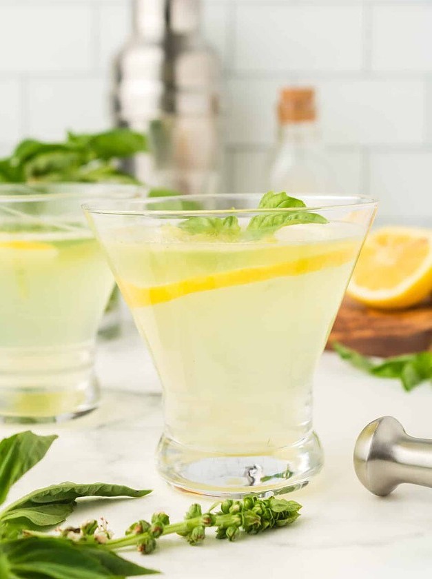 Lemon Basil Cocktail