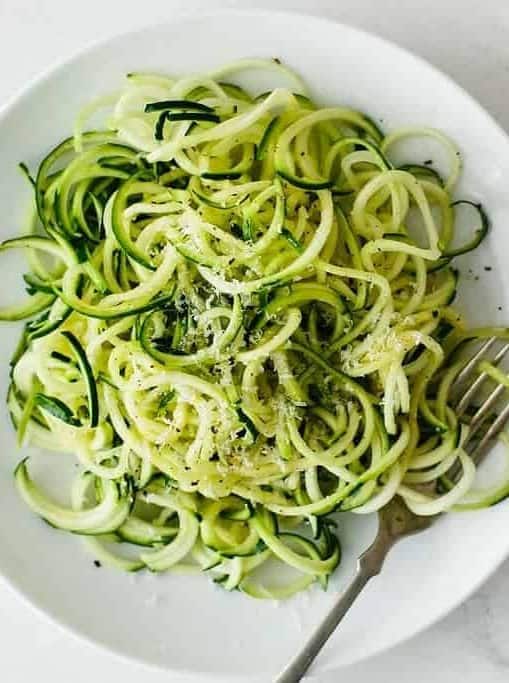 Garlic Parmesan Zucchini Noodles