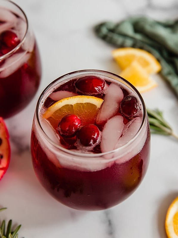 Cranberry Pomegranate Holiday Mocktail