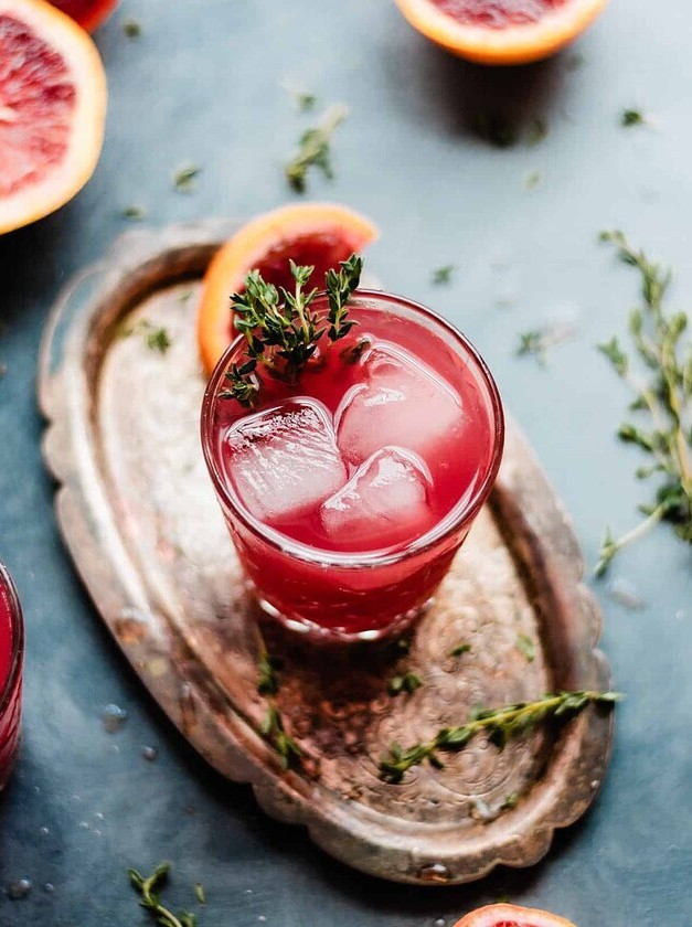 Blood Orange Bourbon Fizz