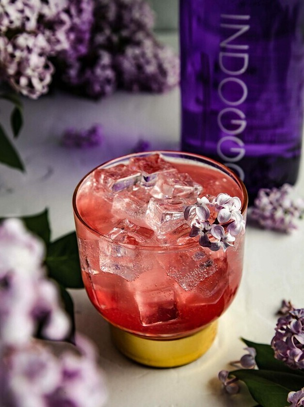 Strawberry Lilac Gin & Tonic