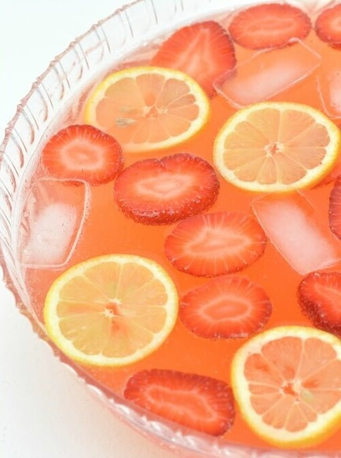 Strawberry Lemonade Moscato Punch