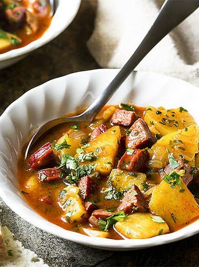 Spanish Potato and Chorizo Soup