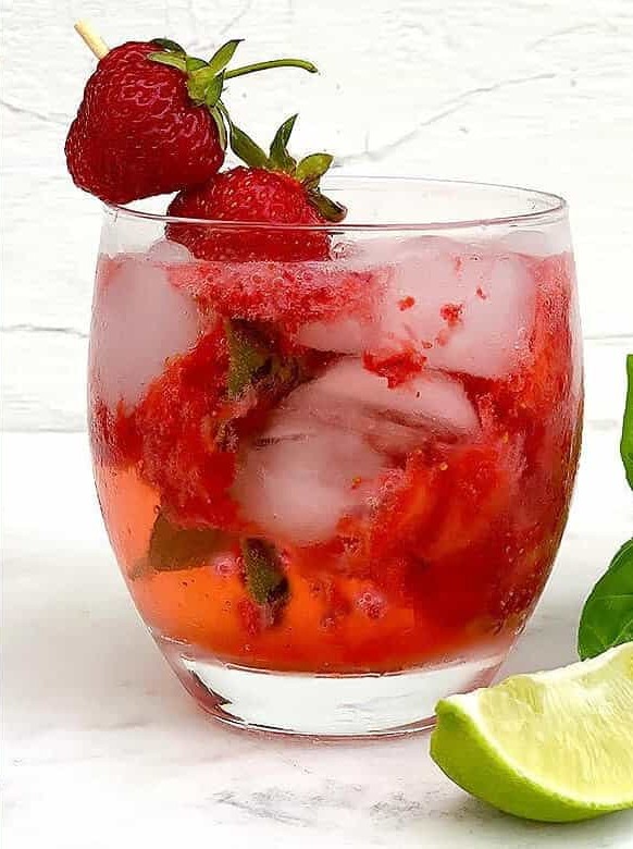 Strawberry Basil Gin Smash