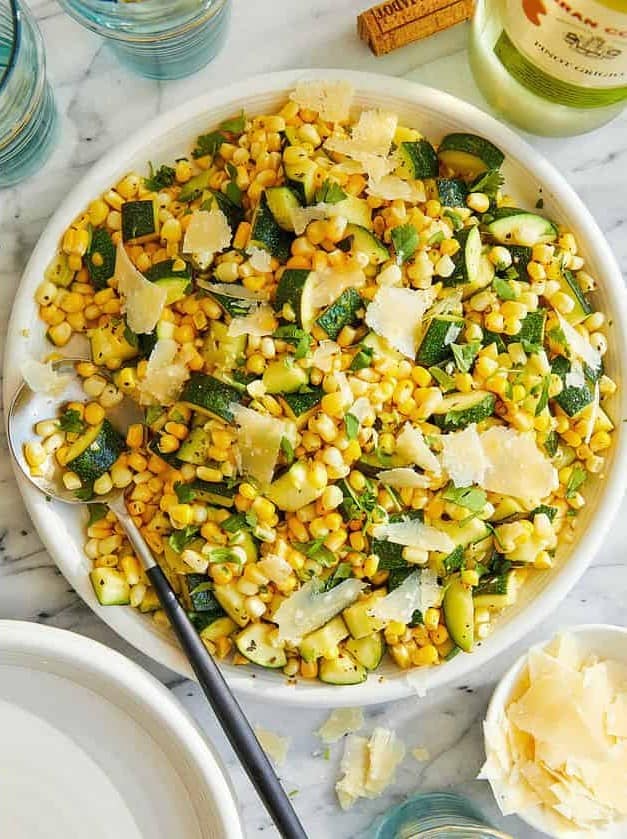 Parmesan Zucchini and Corn