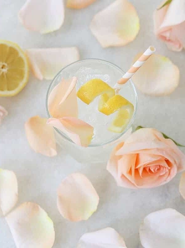 Rose Water and Gin Cocktail