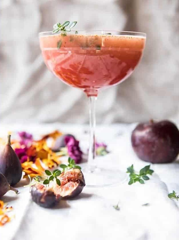 Fig Honey Thyme Prosecco Smash