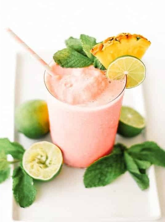 Watermelon Papaya Rum Smoothie