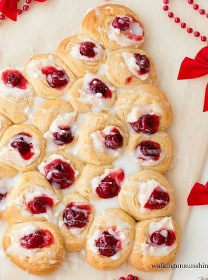 Christmas Tree Cream Cheese Danish