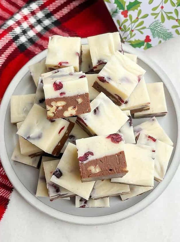 Cranberry Pecan Christmas Fudge